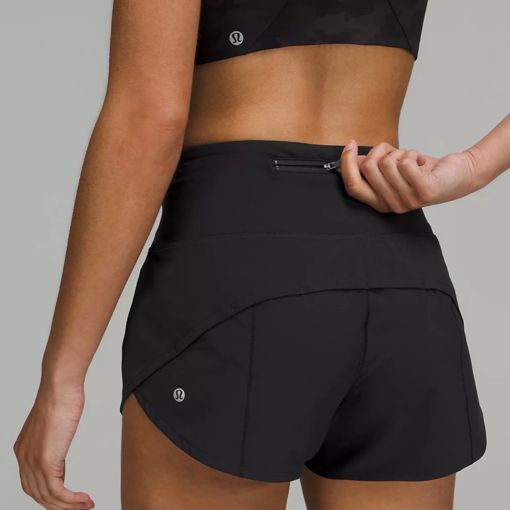 Lululemon Black Speed Up Shorts Pre-Owned Sz 8